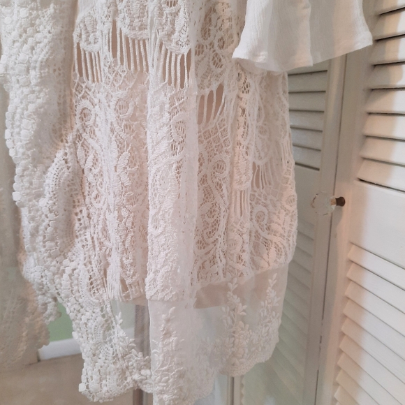Andree cotton white lace cardigan medium *C2 - Picture 4 of 6